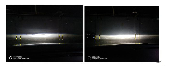 标致508改灯后的近光效果和汉兰达原装LED近光效果的对比